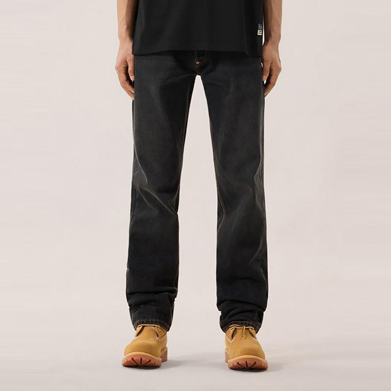 Evisu Jeans Men's Denim Black Moderate Straight Fit Pants 2EAHTM3JE119500DN