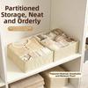 7 Grid Bra Storage Case Foldable Wardrobe Socks Organizer Durable Closet Underwear Bin  Panties