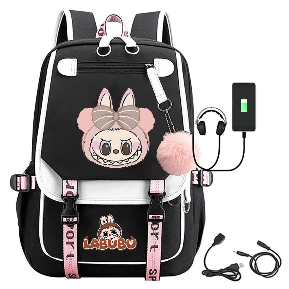 2025 New Schoolbag Junior High School High School Student USB Multi-function Large Capacity Student Schoolbag