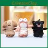Stretching Spring Dog Cat Lobster Plush Toy Keychain Pendant Gifts Decorations