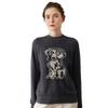 Women's Animal Jacquard Cashmere Sweater - Loose Fit, Slimming, Round Neck Knitwear for Autumn/Winter Fashion