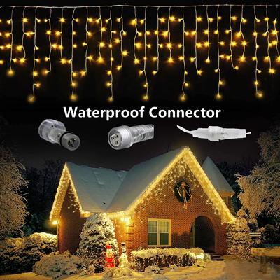 Schnur-Weihnachtslicht-im Freien LED-Beleuchtung-Garten-Straßen-Wand-Lampe hängendes 0.6-0.8m Eiszapfen-Schnur-Licht mit US- oder EU-Stecker