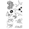 Y2K Sexy Butterfly English Cross Finger Waist Belly Tattoo Sticker Holiday Party Decoration Sticker