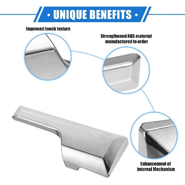 Automotive Left Driver Side Interior Door Handle Compatible for Ford Expedition 2007-2017, Durable Plastic Silver Tone