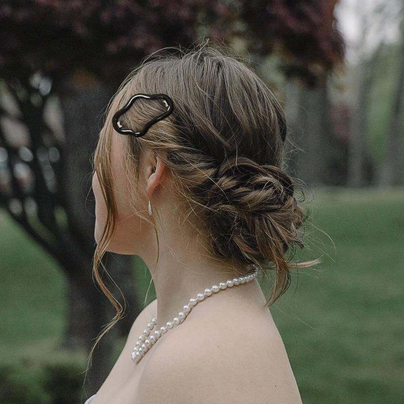 Žena tisk jarní spona do vlasů vlásenka pokrývky hlavy