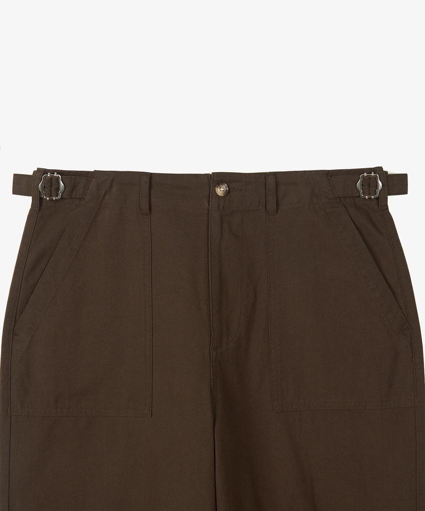 TOFFEE Fatigue Tabe Canvas Cotton Pants (Brown)