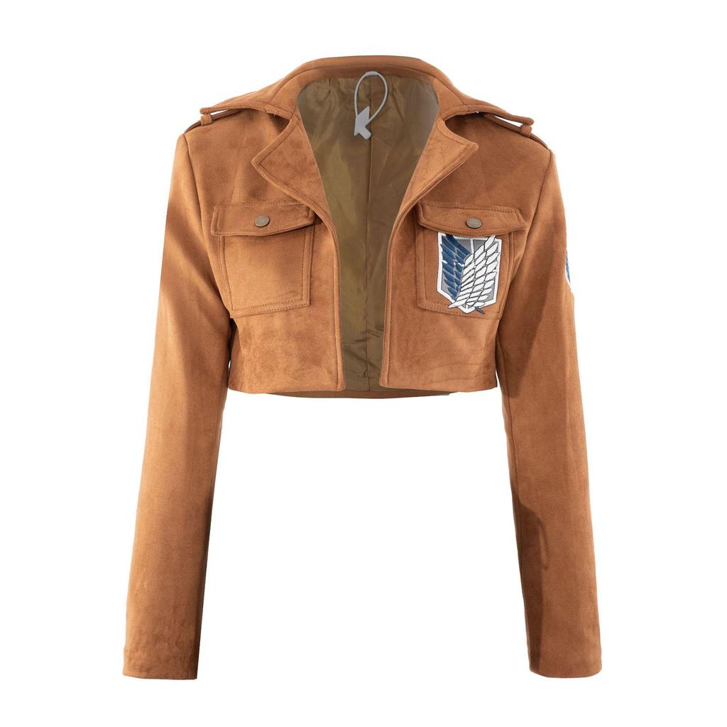 Attack on Titan Žvalgybos Korpuso Kapitonė Mikasa Cosplay Laisvės Sparnų Striukė.