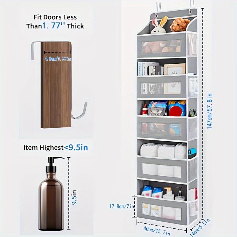5-Layer Fabric Hanging Door Storage Organizer, with 5 Large Capacity Pockets, Ideal for Bedroom & Home Storage