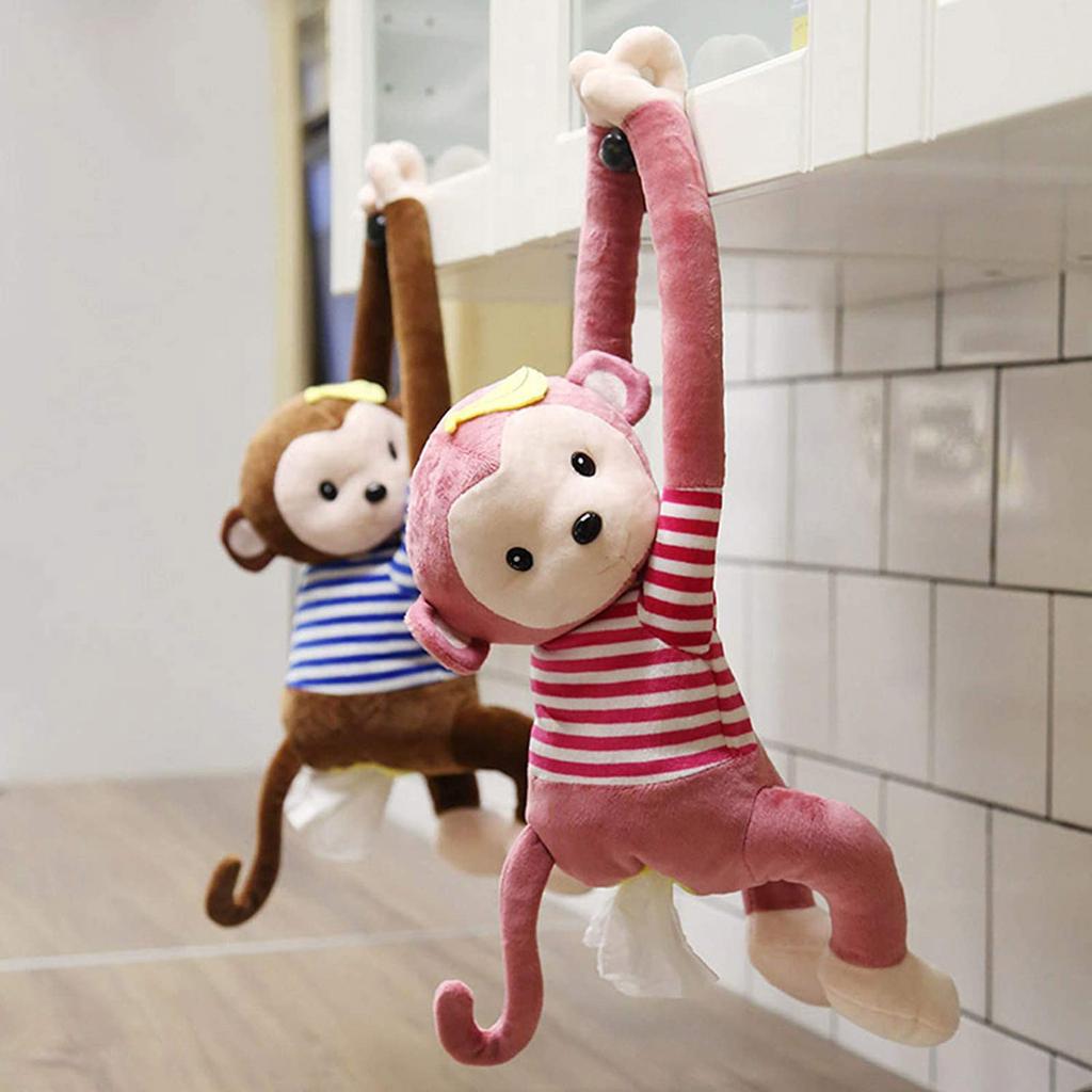 Tissue Box Monkey Cute Paper Napkin Case Wall Hanging Napkin Holders