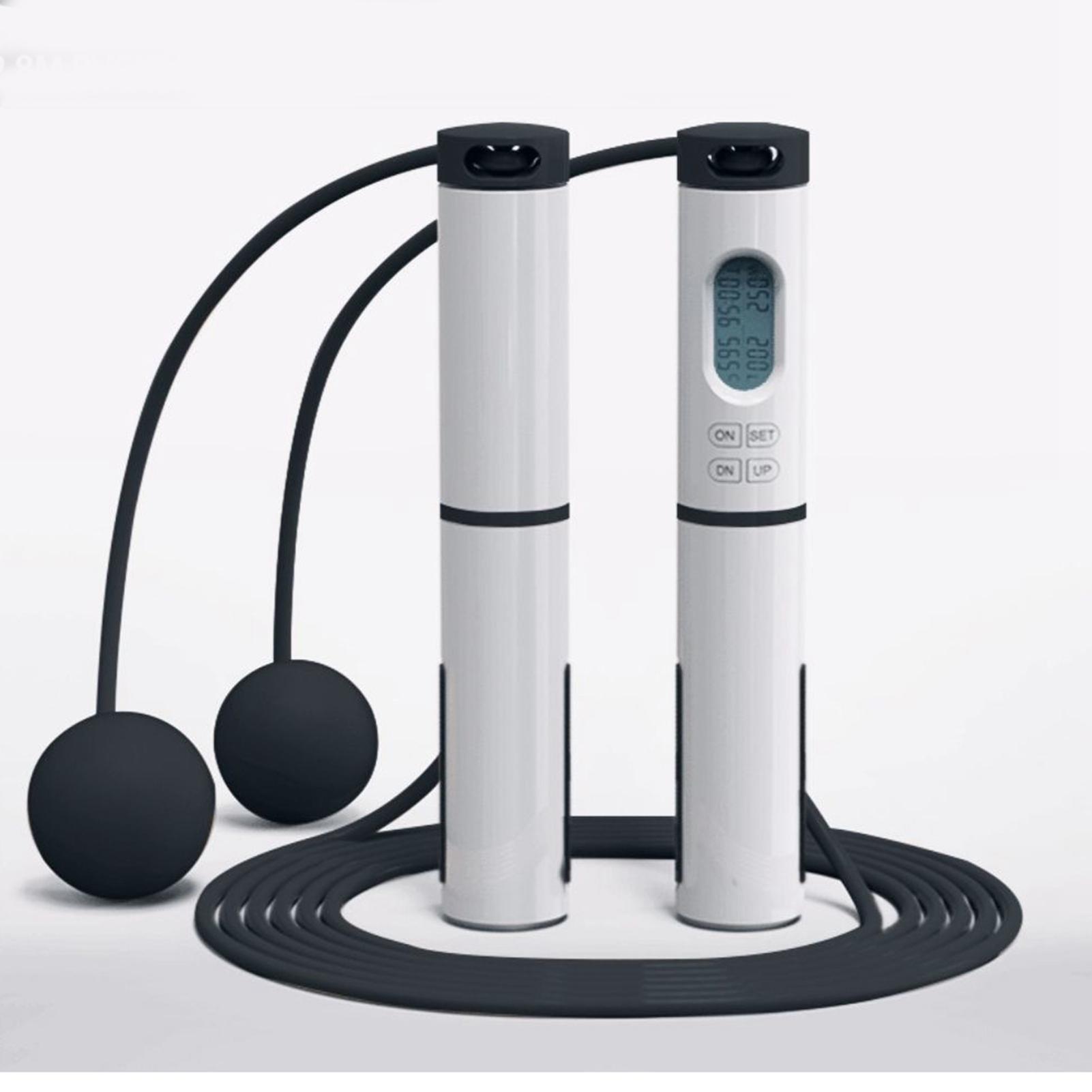 

Counting Jumping Rope Black Weighted Handle Intelligent Counting Skipping Rope for Fitness