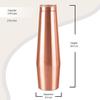 Copper Crown 1100 Water Bottle, Set of 2, 1.09 Litre Each, Copper | 100% Leak Proof | Office, Home,Travel