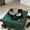Weihnachts-Blumenbedarf Glitzer-Magnolienblüte, Samt-Künstblumenstecker für Weihnachtsbaum-Dekoblumen und Vase, Kunststiel-Ornament Feiertag