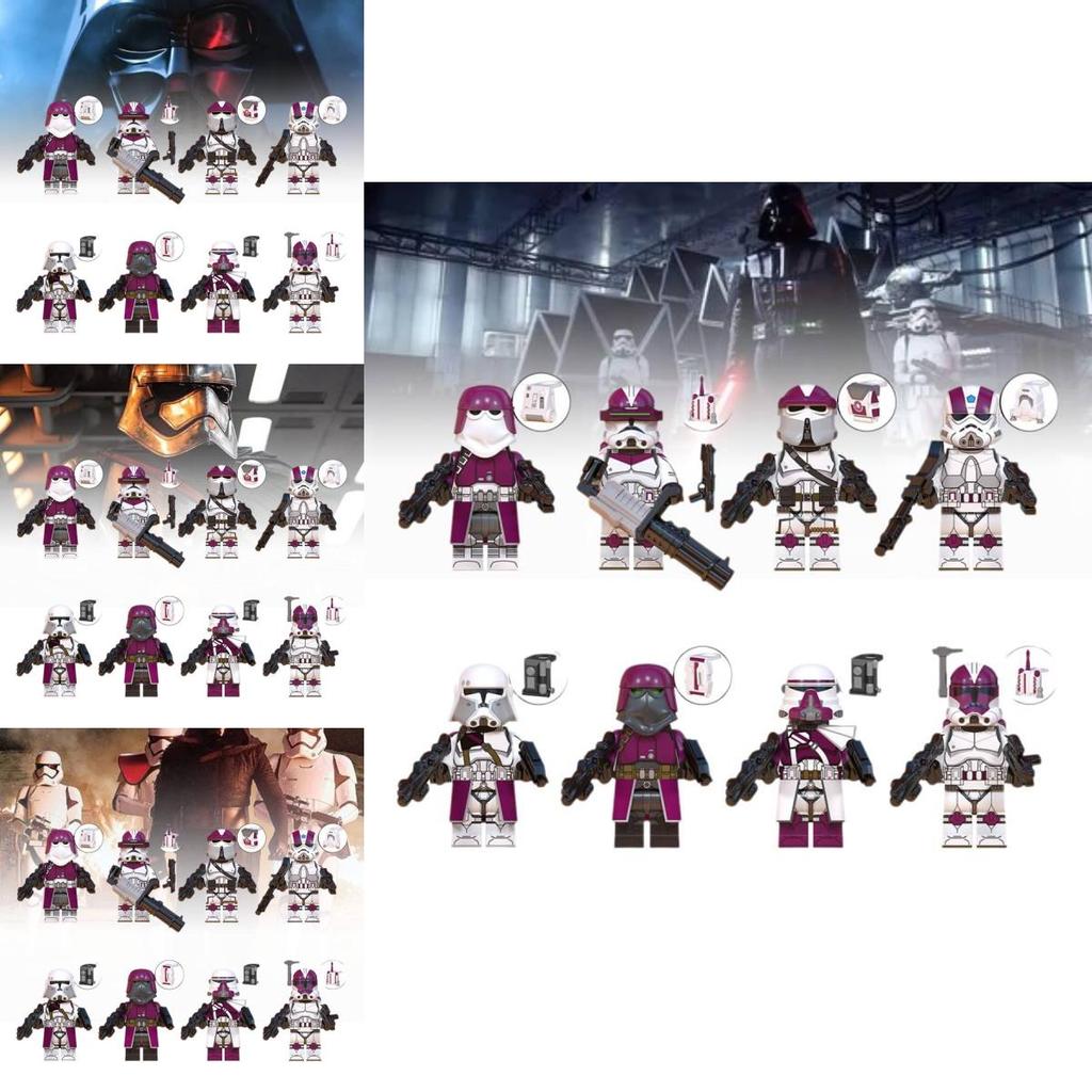 Colorful Plastic Clone Engineer Paratrooper Building Blocks For Kids Educational Toy