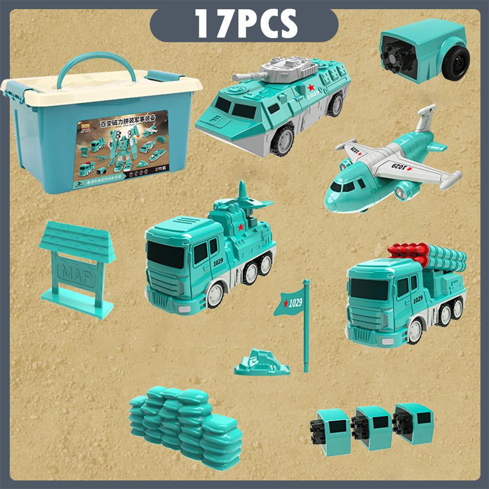 Magnetic Deformation Robot Engineering Car Excavator Mixer Truck Children's Multi-functional Combination Transform Robot Toy