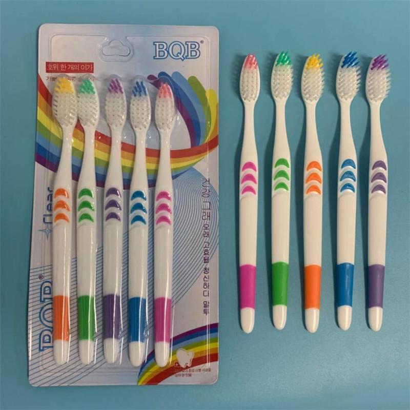 

5 шт./10 шт. Зубная щетка с мягкой щетиной для взрослых, бамбуковый уголь, бытовая, из тонкой шерсти, антибактериальная, для семьи, для мужчин и женщин