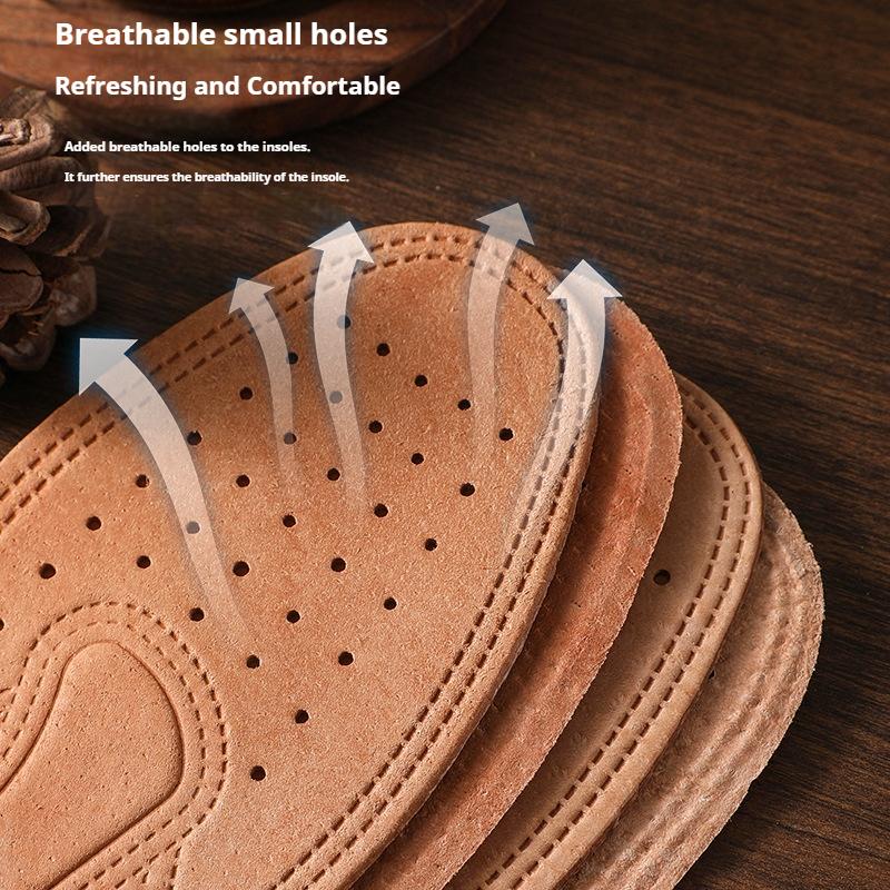 Cowhide Shoe Insole for Men Woman Breathable Deodorant Sports Casual leather Insoles for Feet Quality Flats Shoes Sole 1/3Pair