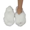 Men's and Women's Same Cotton Drag Couple's Slippers One-word Cross-hairy Design Slippers Winter Sweat-absorbing Anti-