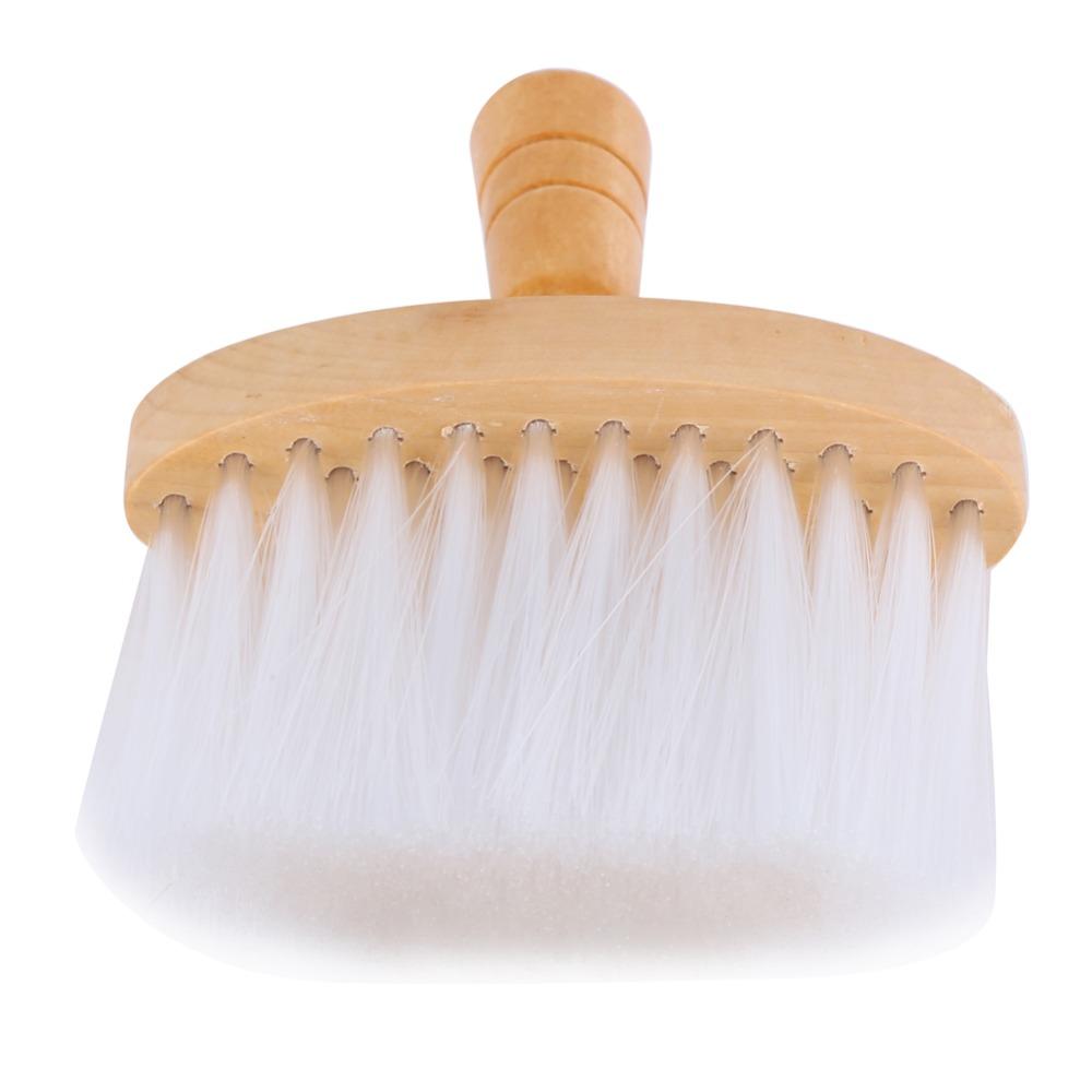 Gentle Hair Duster Brush Wood Handle Hair Cut Brush Hairdressing Cleaning Brush Barber