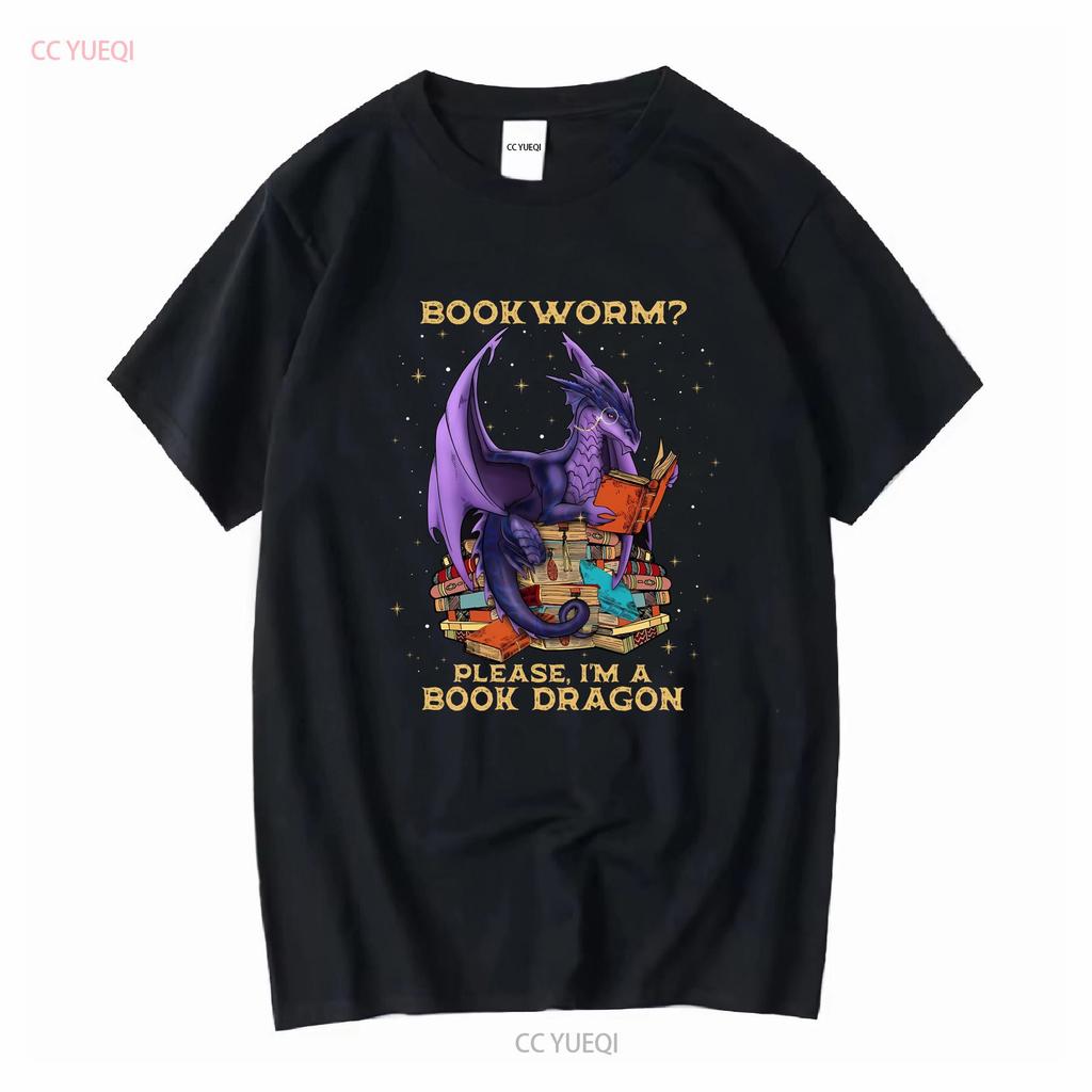 Dragon Book T Shirt Bookworm Reading Lover Long Or Short Sleeves Vintage Washed Slightly Breathable Stretched Unisex Graphic