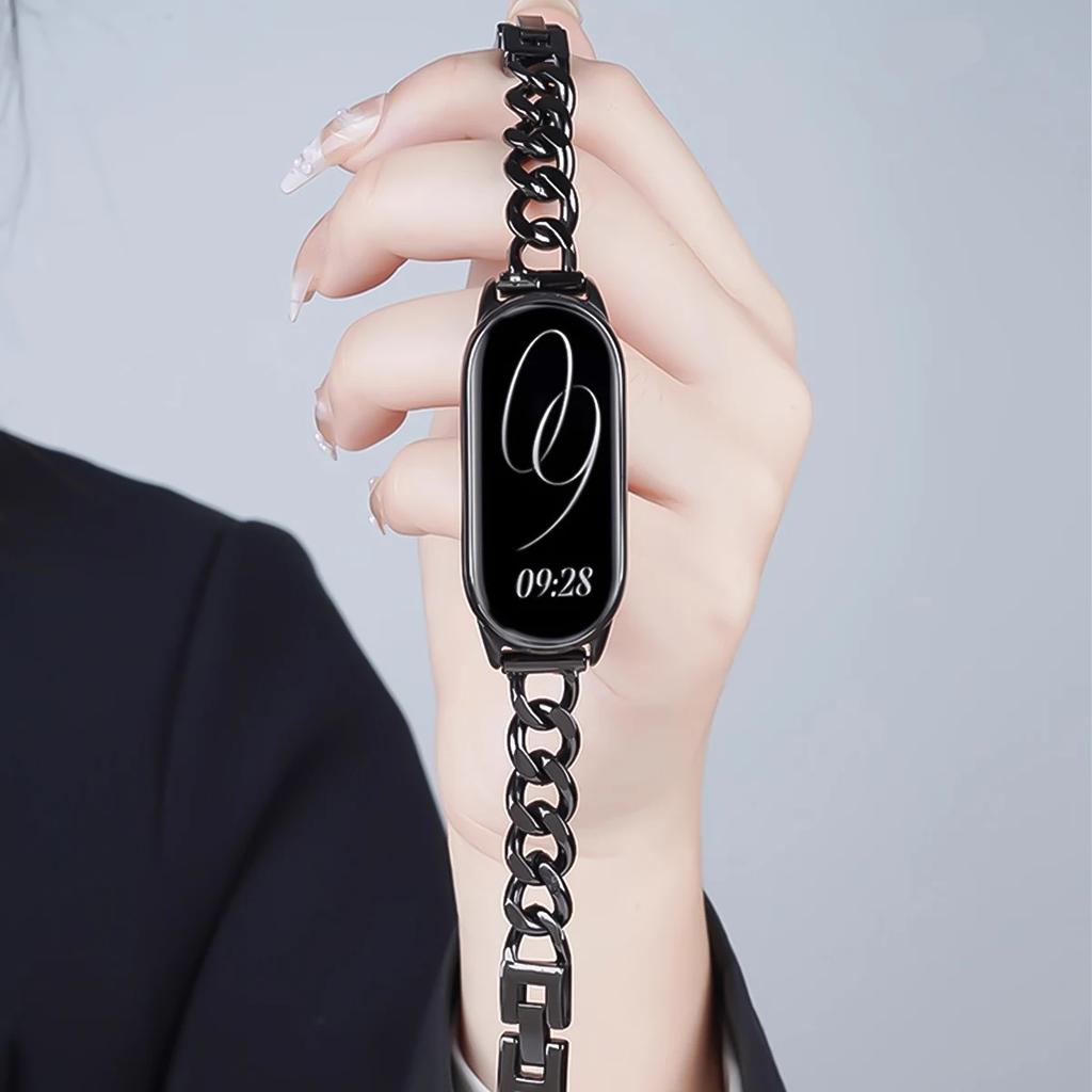 Stainless Steel Silm Strap For Xiaomi Mi Band 10 9 8 Belt Replacement for Miband 10 9 8 NFC Bracelet Watchband Accessories