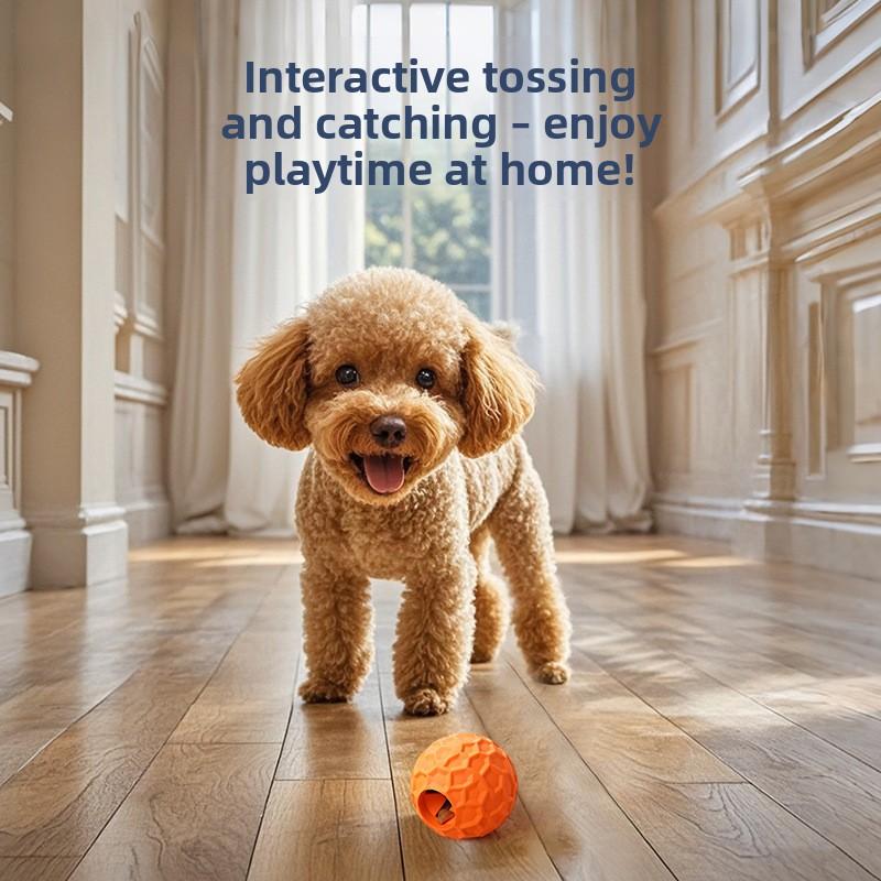 Leaky Food Ball Dog Toy, Teething Dog Toy, Rubber Toy Ball, Throwing Interactive Pet Toy