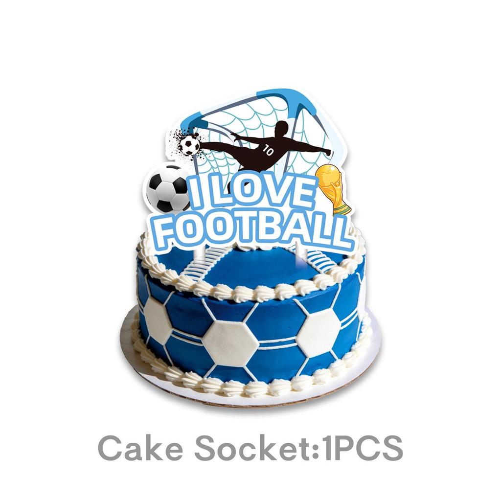 Pacchetto Festa Stella del Calcio Messi: Piatti, Tazze, Bandierine, Decorazioni per Torta