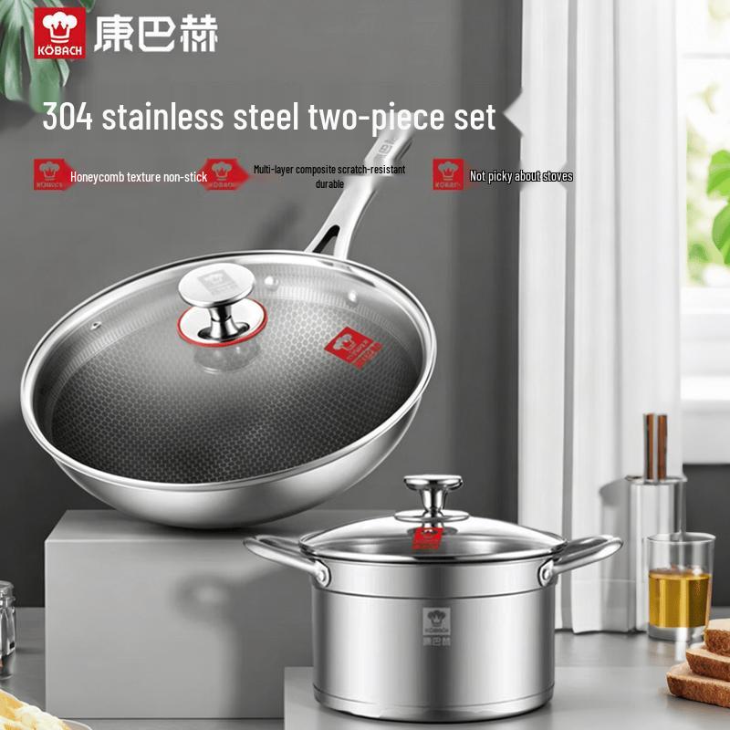 KOBACH 304 Stainless Steel Non-stick Cookware Set