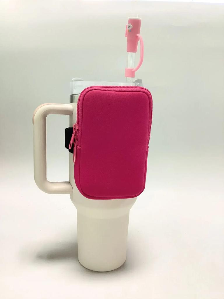 Water Bottle Pouch for Stanely Quencher Adventure 40oz Gym Tumbler Cup Accessorie S for Women Storage Sleeve Pocket  for Walking