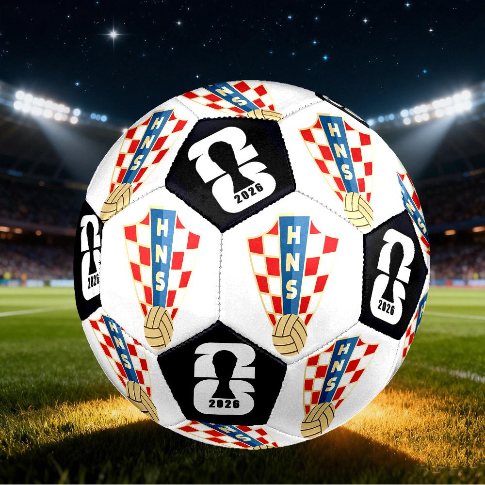 1 Stück Kroatischer Fußball Größe 5 Fußball Professioneller Spiel-Trainingsfußball Indoor & Outdoor Sportball Vereins-Trainingsball Leicht Durable y6