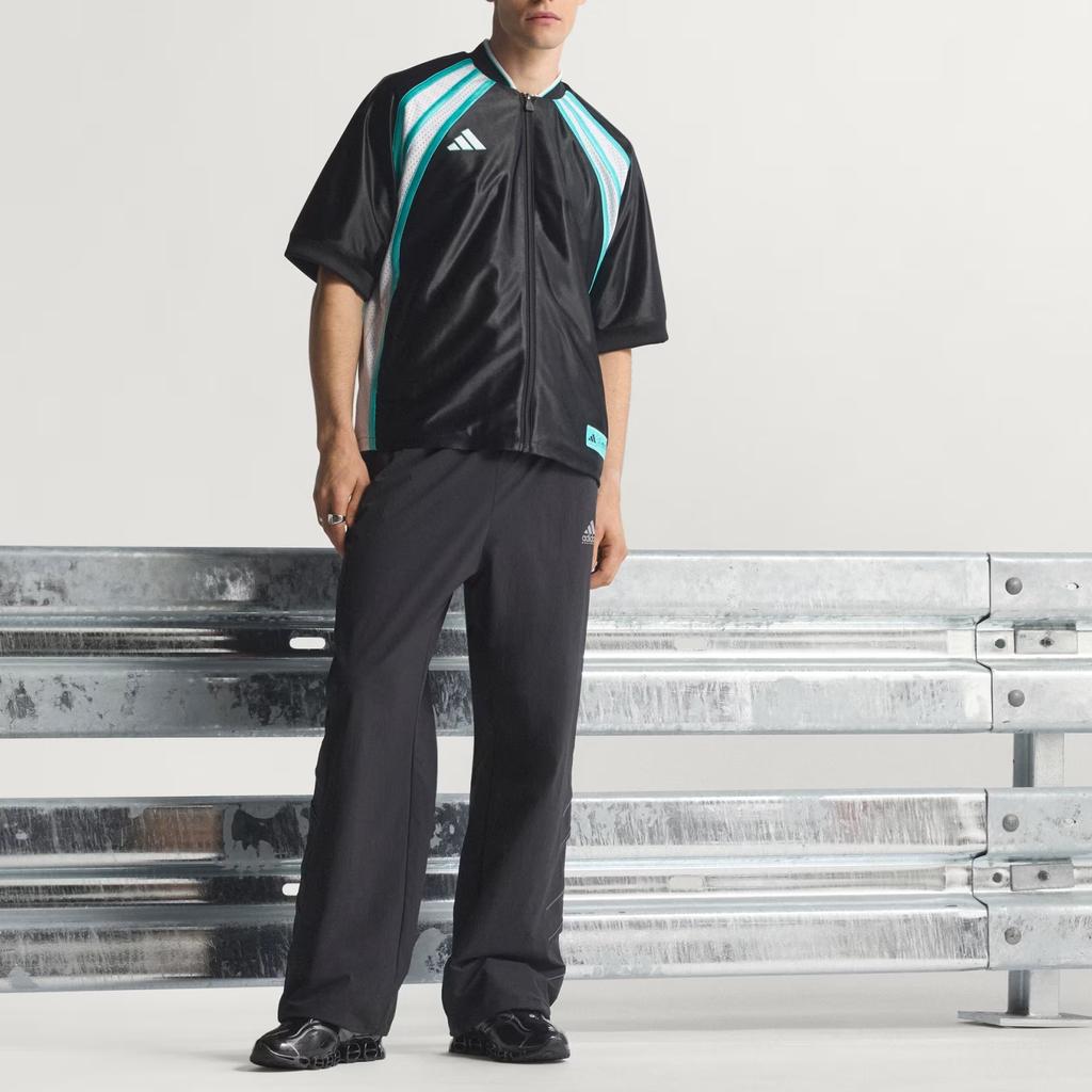 adidas Mercedes - Amg Fw25 Motorsport Petronas Formula One Team Las Vegas Knitted Loose Fit Zip Short Sleeve Baseball Shirt Men Tops KG4743