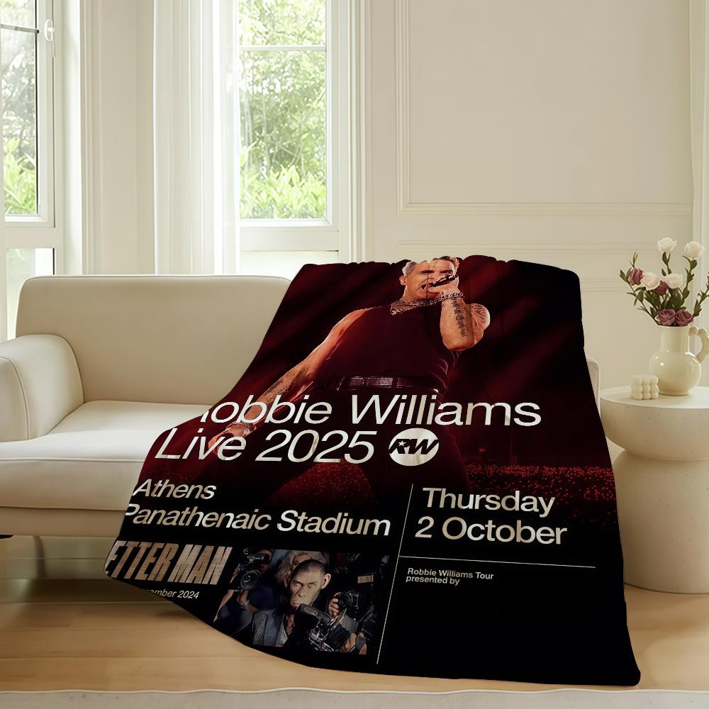 

British singer Robbie Williams Blanket For Sofa Office Bed Plane Travel Sleep Read Relax Camping Soft And Warm 75x90cm