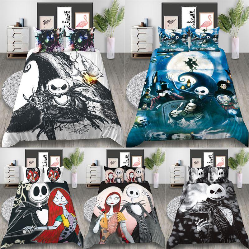Luxurious The Nightmare Before Christmas Bedding Set With Elegant Duvet Cover And Pillowcase