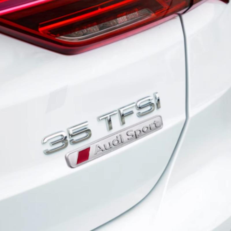 2026 1pcs ABS for Audi Sport car emblem Side Fender Rear Trunk sticker Badge styling Auto accessorie