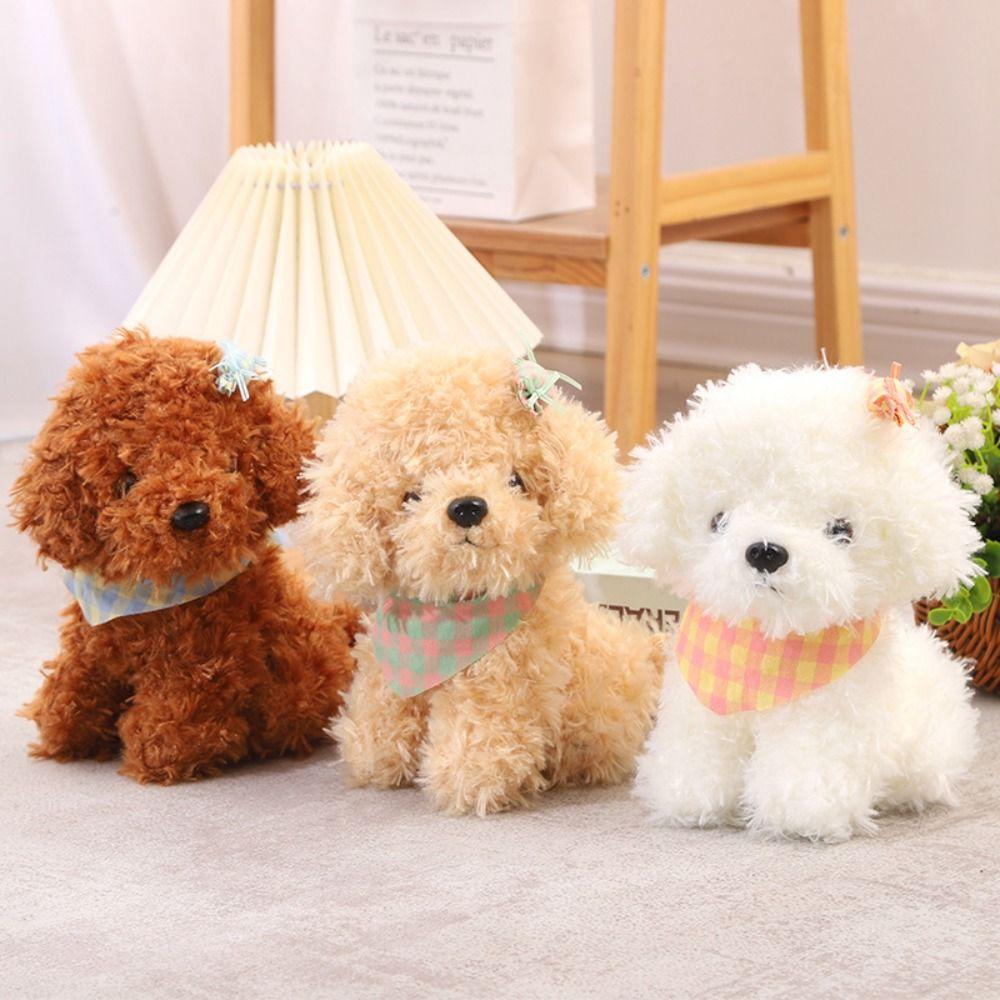 Baby Appease Stuffed Dog Doll Curly Hair Simulation Dog Plush Lovely Dog Plush Toy  Birthday Gift