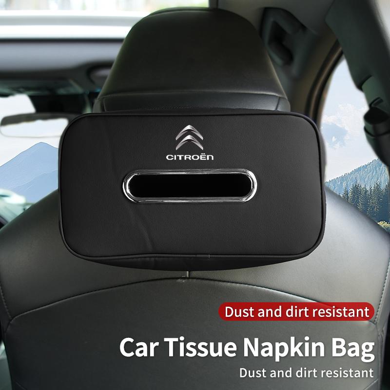 Auto-Taschentuchbox Sitzrücken-Taschentuchtasche Einfache Montage für Citroen C3 C5 C1 C2 Berlingo Celysee Cactus Picasso Aircross Saxo Grand