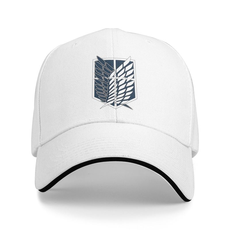 Attack On Titan Print Sandwich Baseball Caps Wings of Freedom Mikasa Snapback Hats Daily Bucket Cap Unisex Adjustable Hat