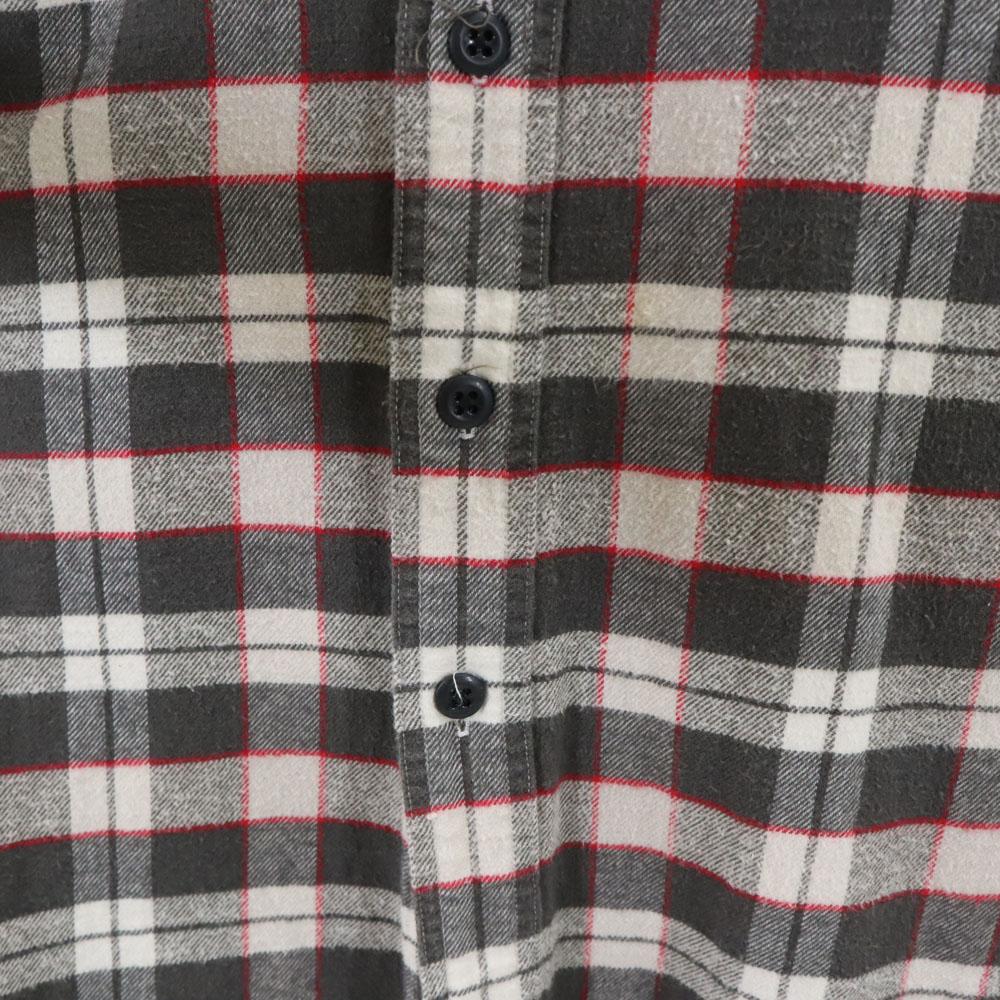 RRL 90er Jahre Initial-Etikett Rot 3 Sterne Altes Karomuster Langarm Flanellhemd Herren Gebraucht