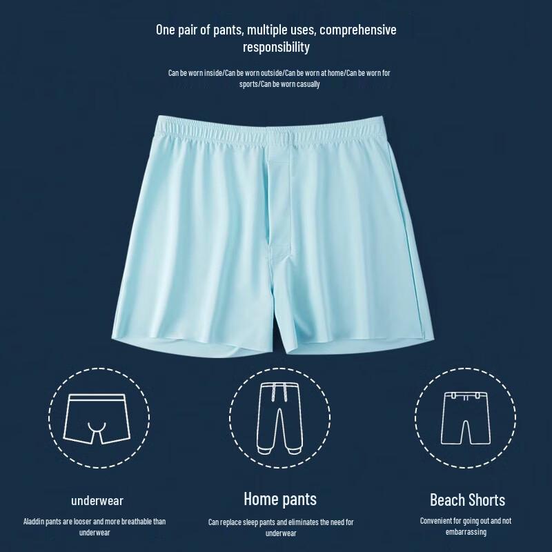 Lonsa Men's Ice Silk Breathable Loose Boxer Shorts (2-Pack)