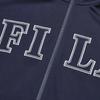 FILA Letter Logo Printed Stand Collar Casual Knitted Jacket Men Jacket Deep-Navy F11M419504F-NV