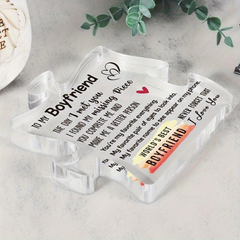 Transparent Puzzle Plaque - Romantic Valentine's & Birthday Desktop Gift