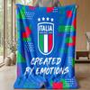 Italy Football Printed Flannel Blanket Skin Friendly Warm Decorative Throw for Indoor Couch Bed Daily Use