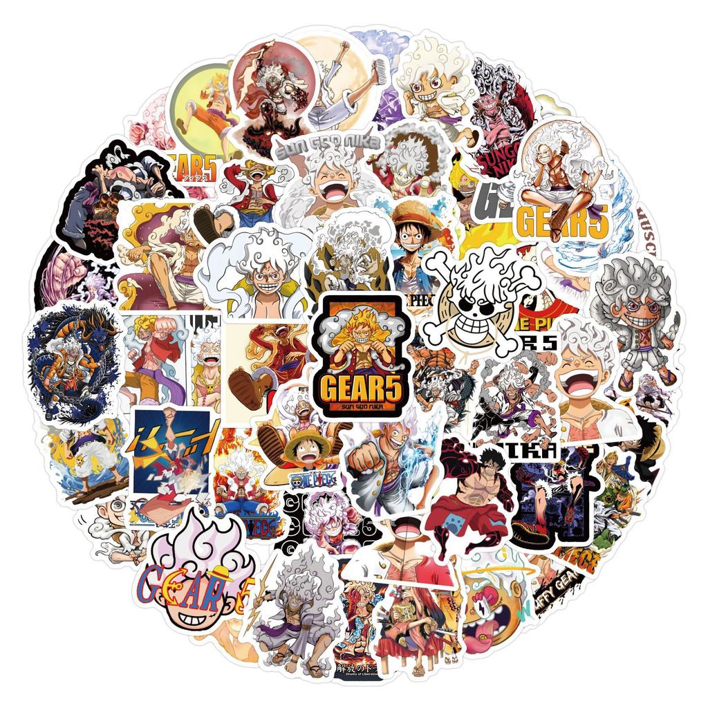 55/110 New One Piece Luffy Gare 5 Graffiti Stickers Suitcase Notebook Water Bottle Stickers