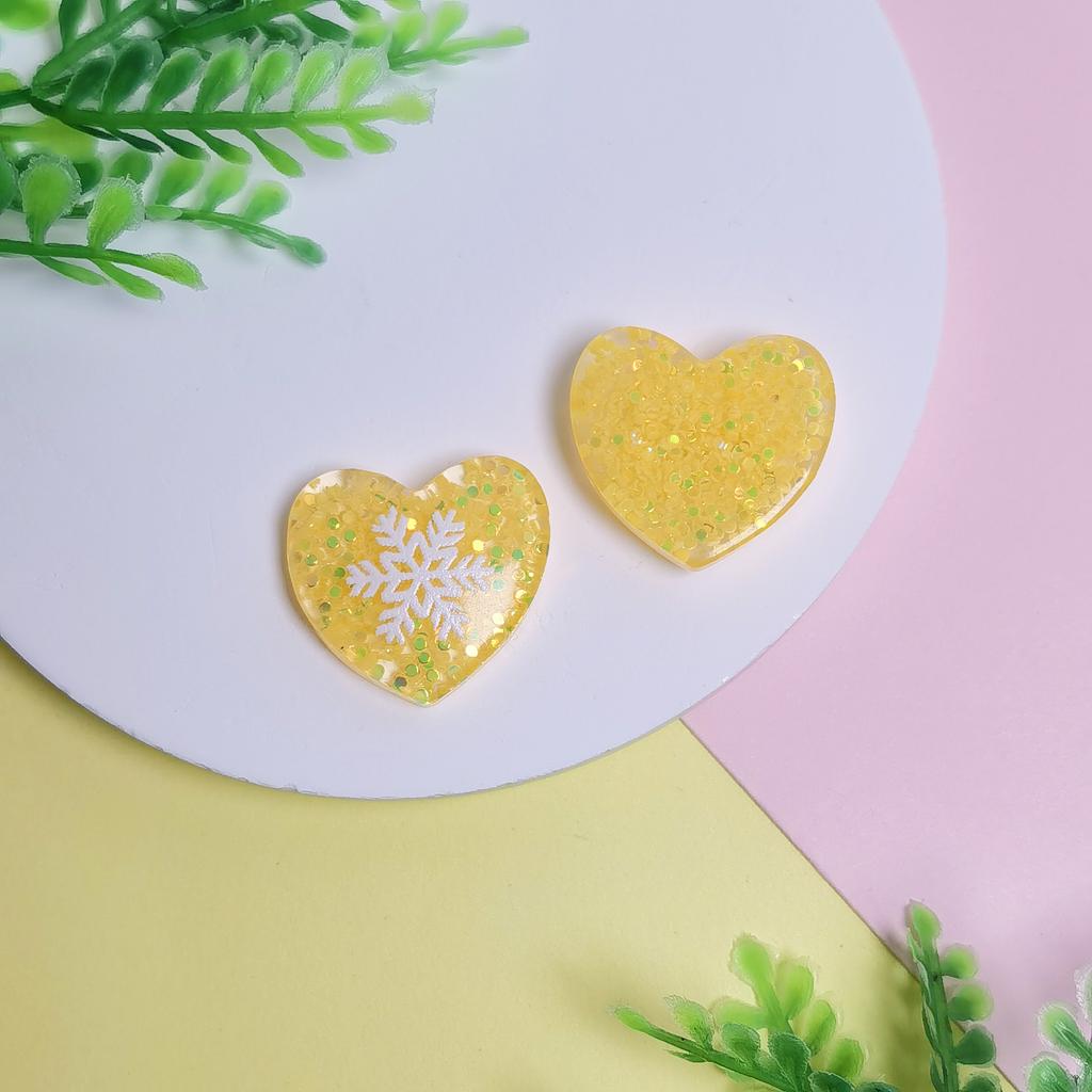 Hot Selling 100Pcs/Bag Transparent Love Heart Flatback Resin Cabochons Beads Sweet Heart Charms for Valentine's Day Party Decor