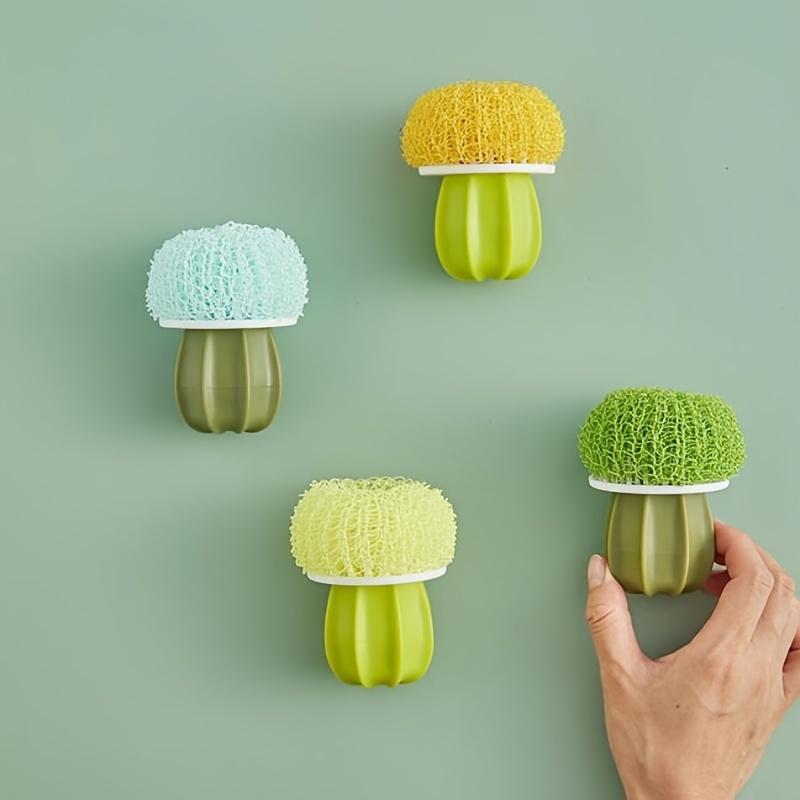 Creative Pot Brush Prickly Pear Nano Cleaning Ball Gradient Color Cleaning Brush Pot Brush