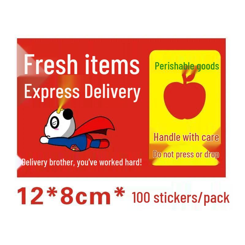Large Self-Adhesive Fragile Sticker - Handle with Care, Do Not Press