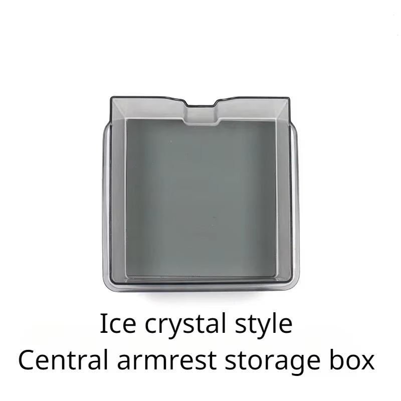 

Ice Crystal Storage Box for Tesla Model 3 Highland Model Y Launch 2025 Central Control Armrest Box Storage Organizer Accessories