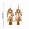 Zinc Zinc Alloy Tassel Earrings Beads Ethnic Earrings Beach Style Vintage Earrings  Summer