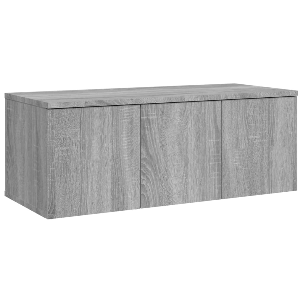 TV Cabinet Gray Sonoma 80 x 34 x 30 cm Particleboard