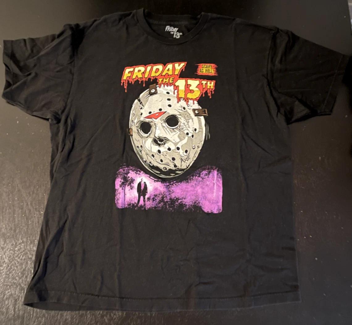 

Friday The 13th 100% Cotton T-shirt Mens Tees Top, Size: 2XL XXL - Jason Voorhees, Horror, Movies XL