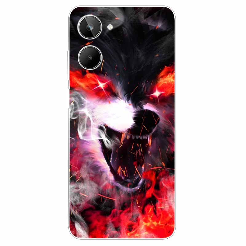 For Realme 10 4G Case 6.4'' Soft TPU Cats Lions Protection Silicone Phone Covers for Realme 10 Case 2022 Clear Realme10 RMX3630